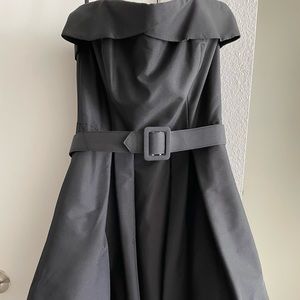 White House Black Market Strapless Black Dress